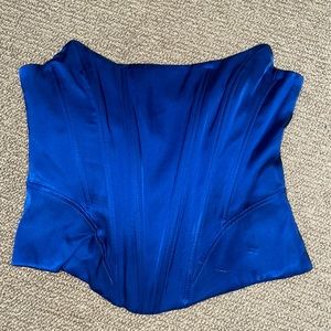 Blue Satin Corset